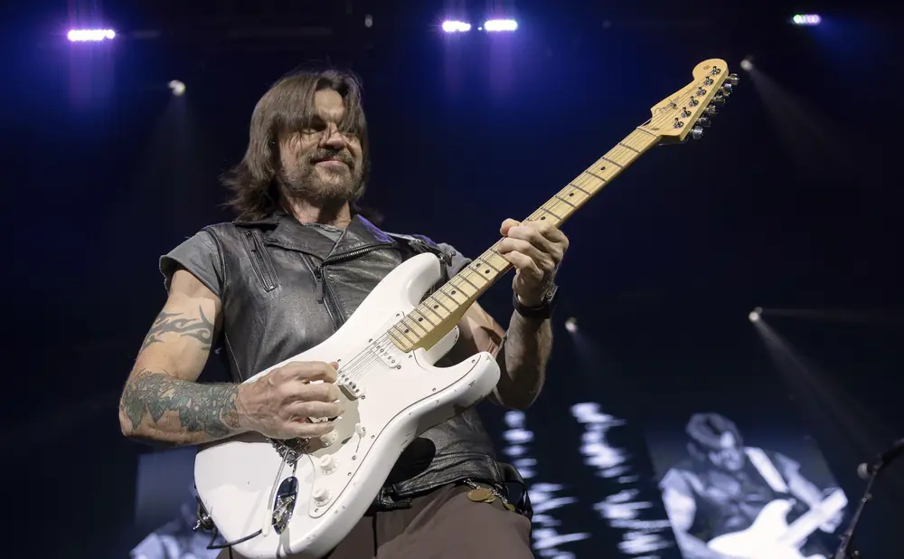 Juanes performing live on stage